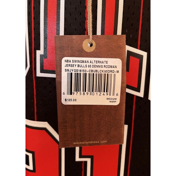 Mitchell & Ness NBA Swingman Bulls Dennis Rodman Alternate Jersey 95-96 Size M - Picture 12 of 12